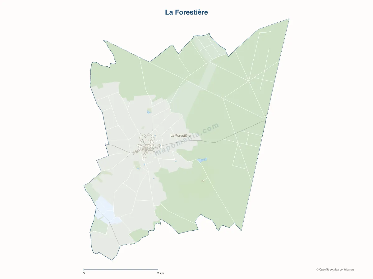 Carte de La Forestière à personnaliser