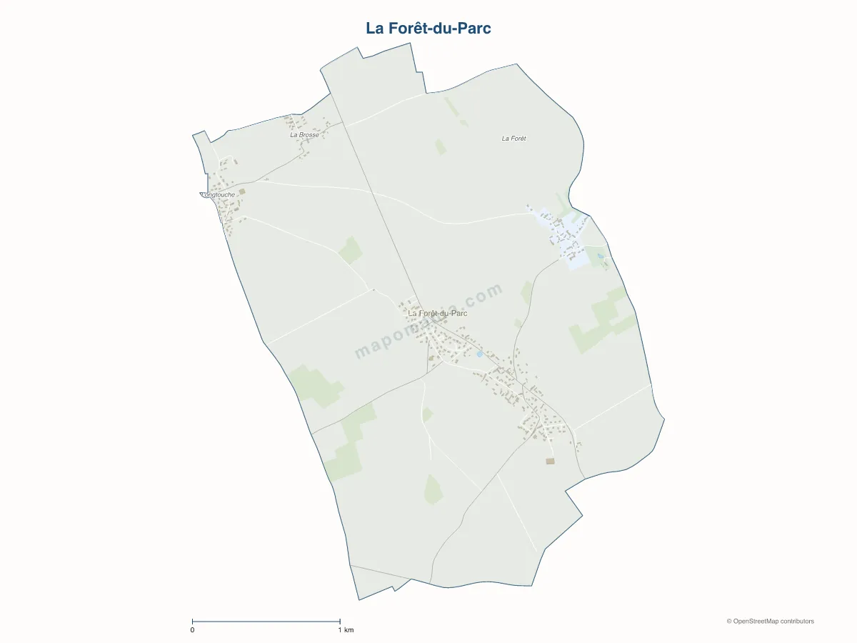Carte de La Forêt-du-Parc à personnaliser