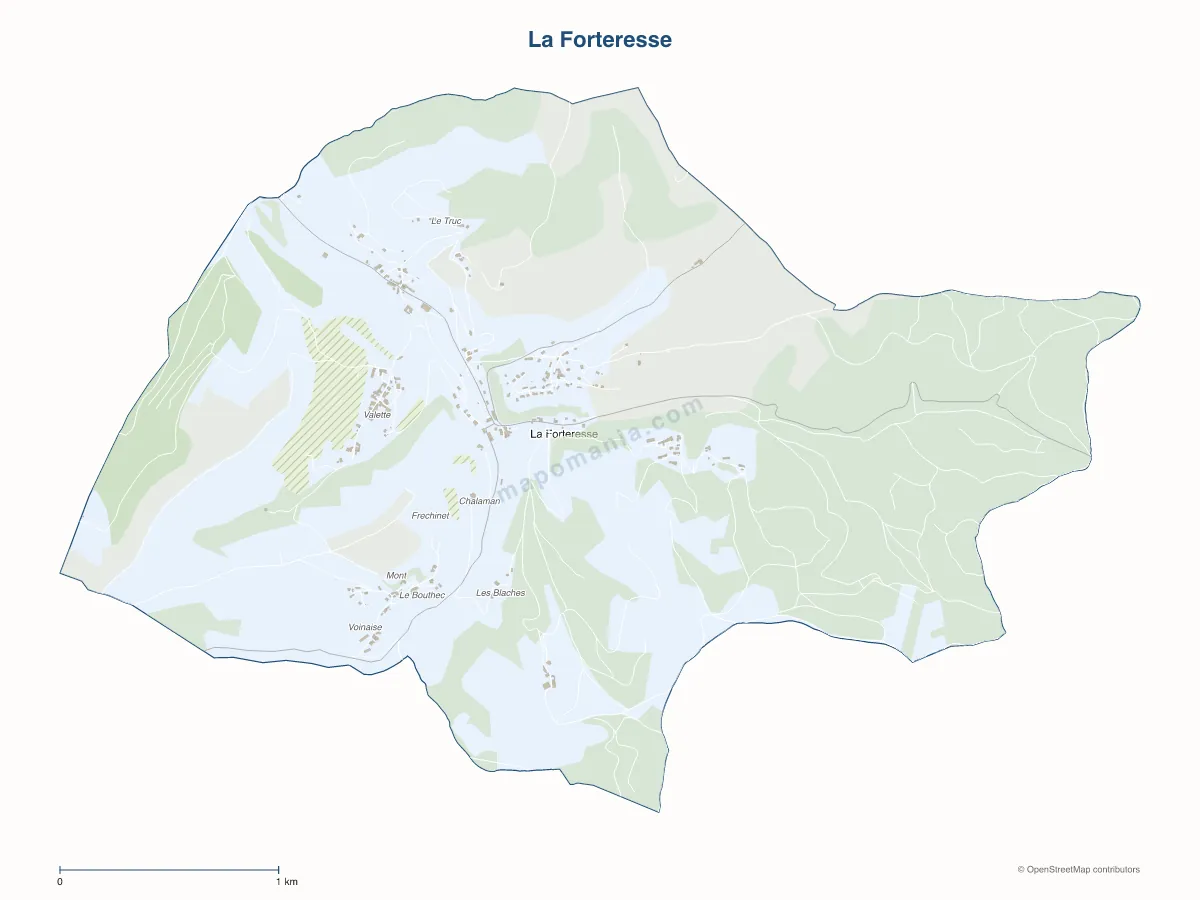 Carte de La Forteresse à personnaliser