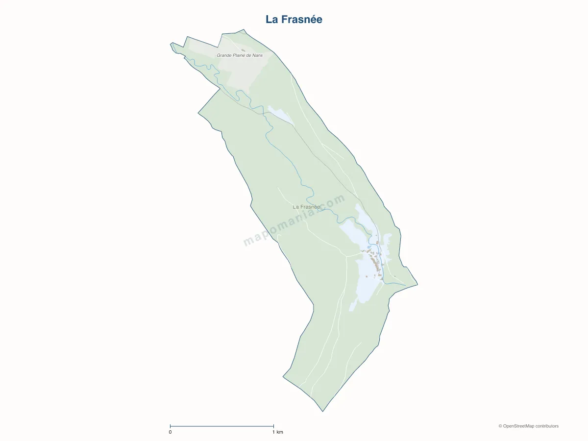 Carte de La Frasnée à personnaliser