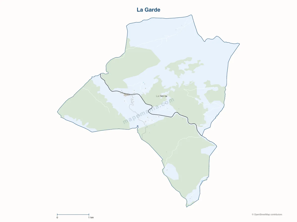 Carte de La Garde à personnaliser