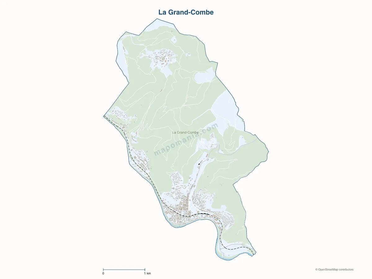Carte de La Grand-Combe à personnaliser