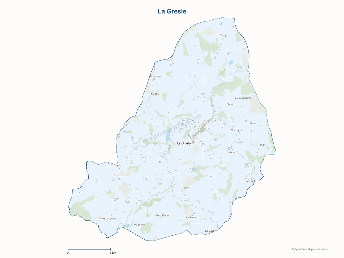 Carte de La Gresle à personnaliser