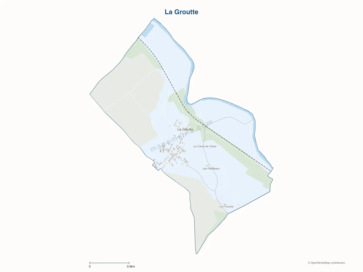 Carte de La Groutte à personnaliser