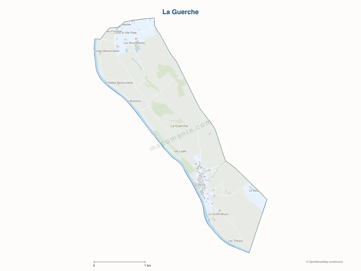 Carte de La Guerche à personnaliser