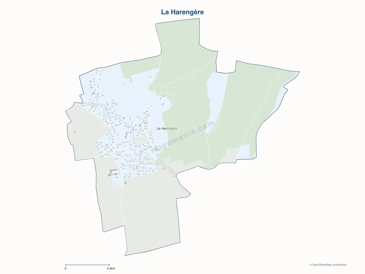 Carte de La Harengère à personnaliser
