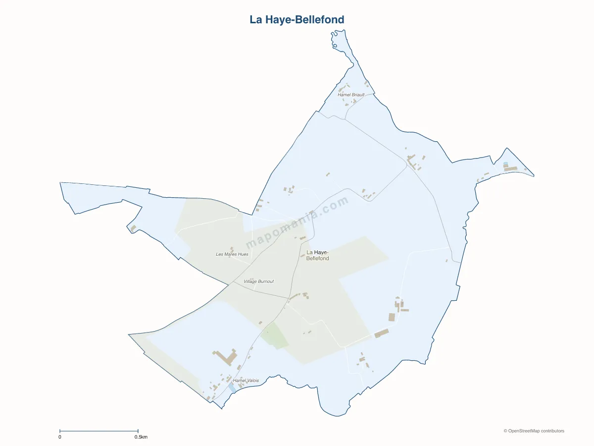 Carte de La Haye-Bellefond à personnaliser