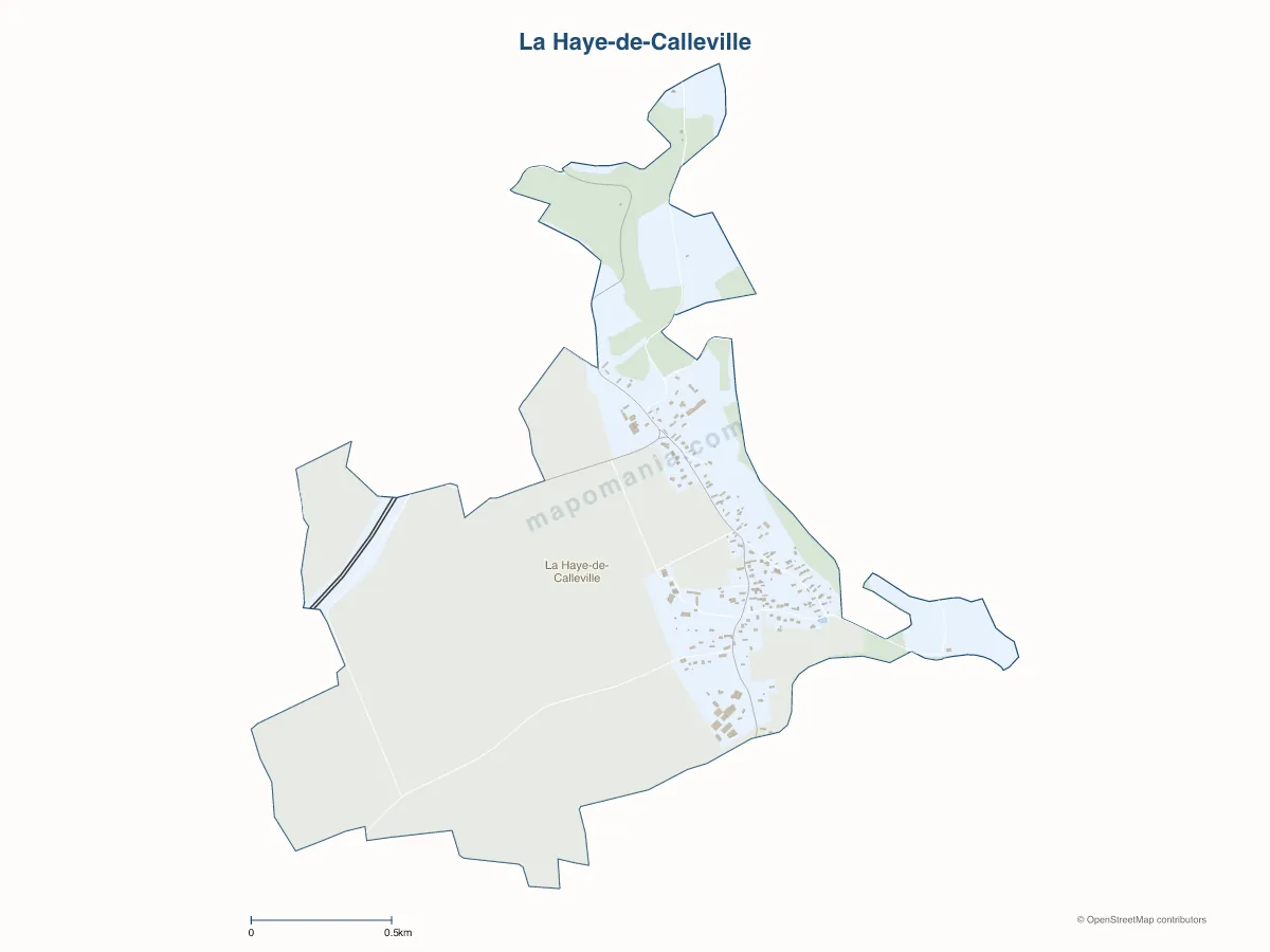 Carte de La Haye-de-Calleville à personnaliser