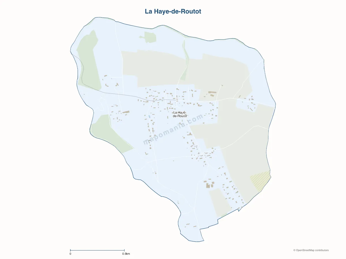Carte de La Haye-de-Routot à personnaliser