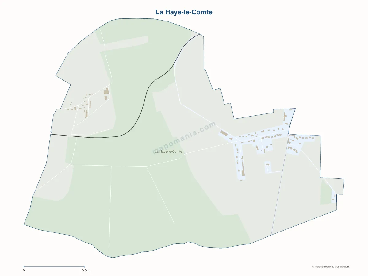 Carte de La Haye-le-Comte à personnaliser