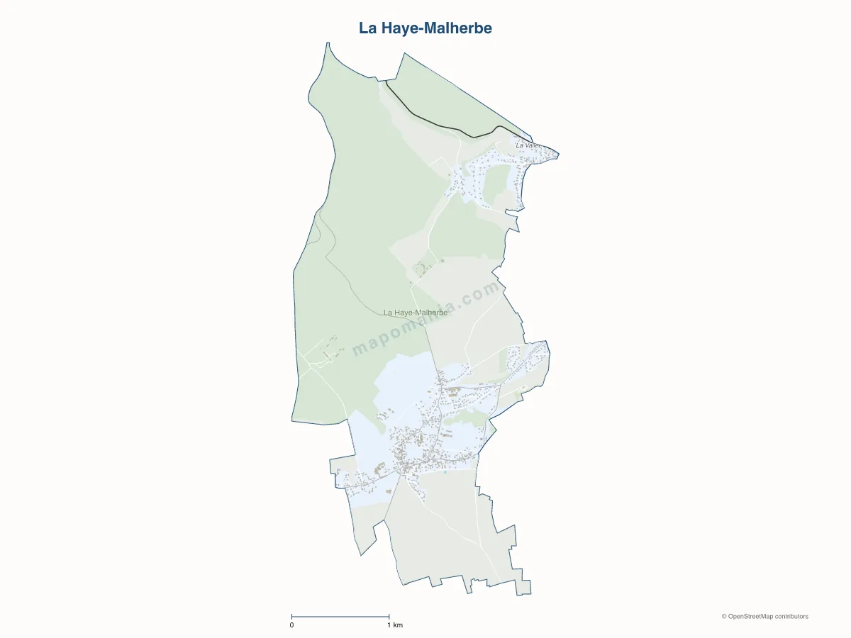 Carte de La Haye-Malherbe à personnaliser