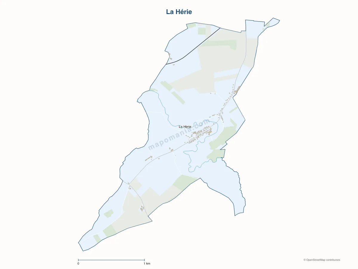 Carte de La Hérie à personnaliser