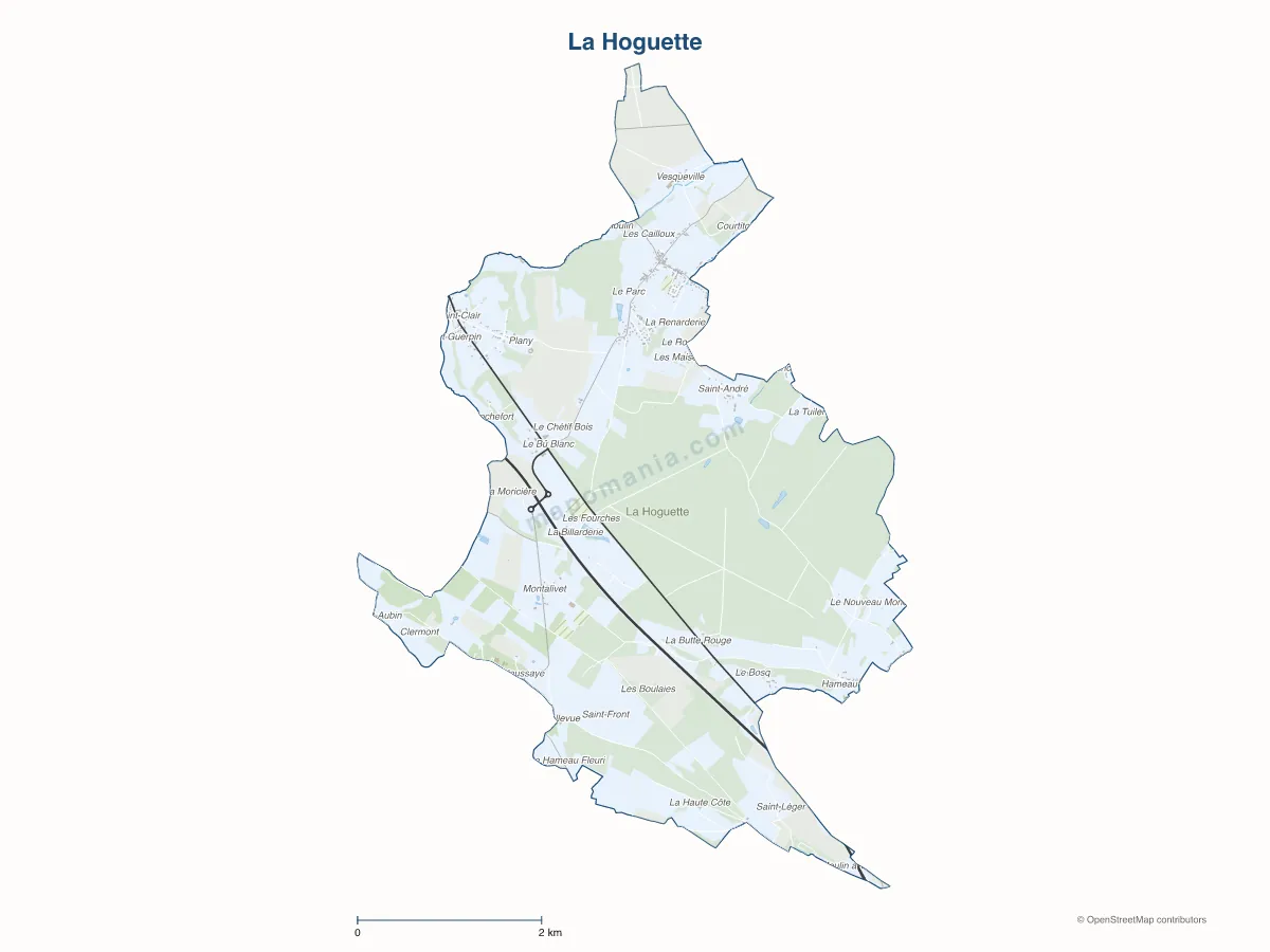 Carte de La Hoguette à personnaliser