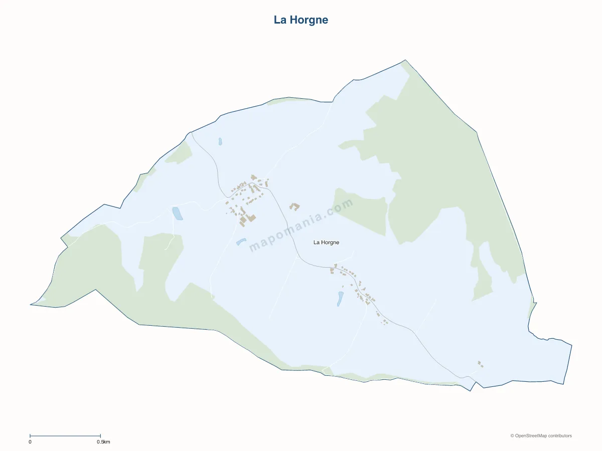 Carte de La Horgne à personnaliser