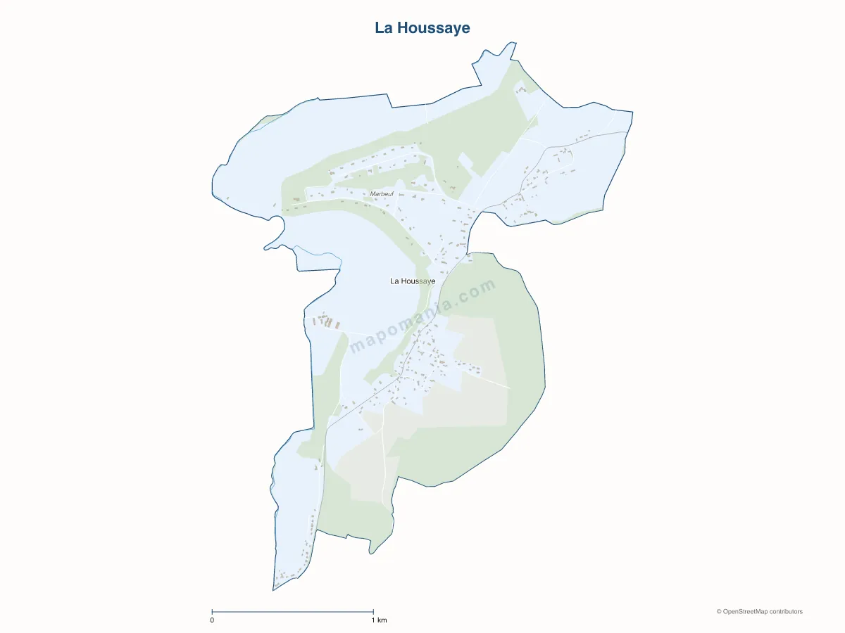 Carte de La Houssaye à personnaliser