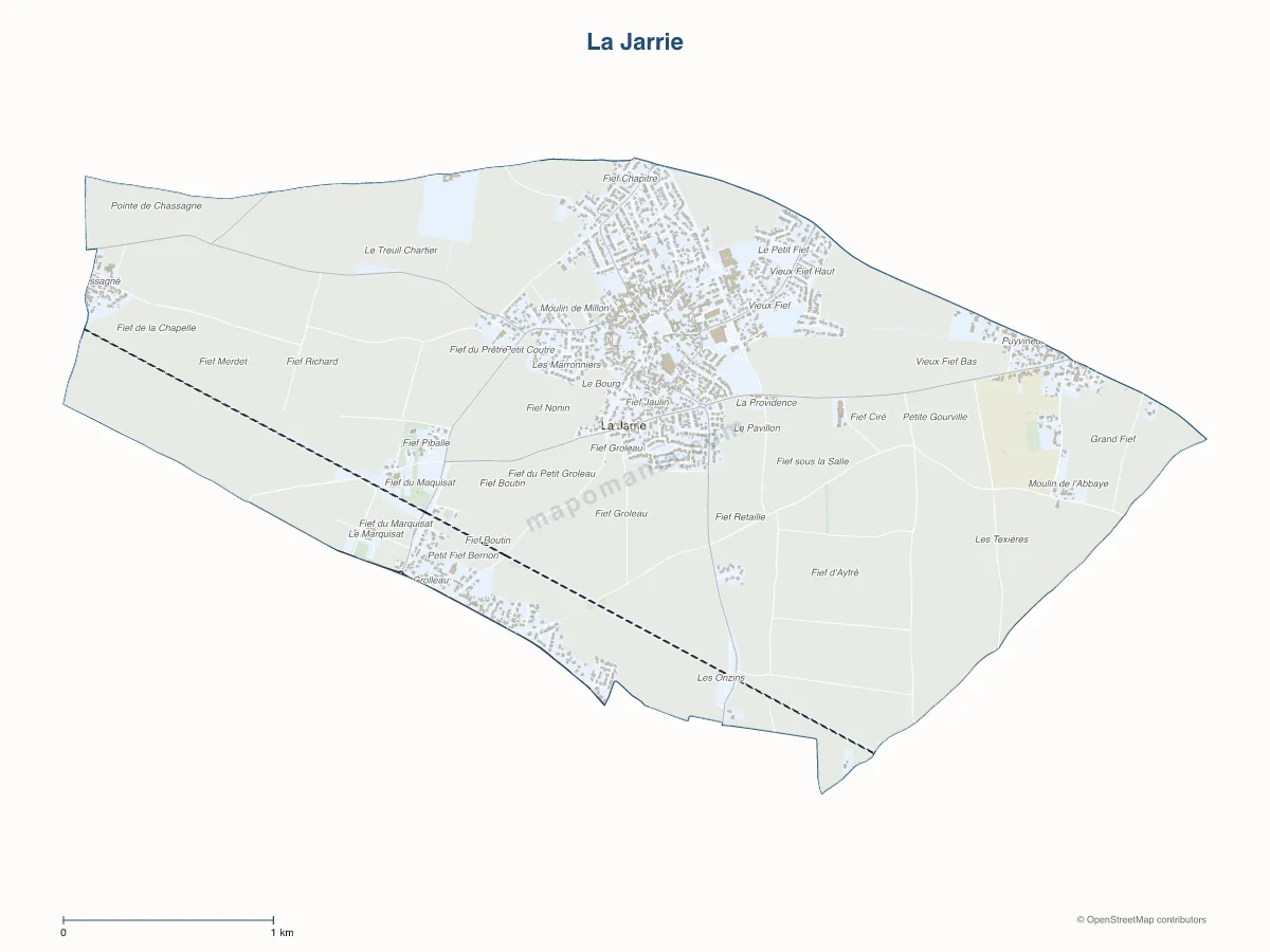 Carte de La Jarrie à personnaliser