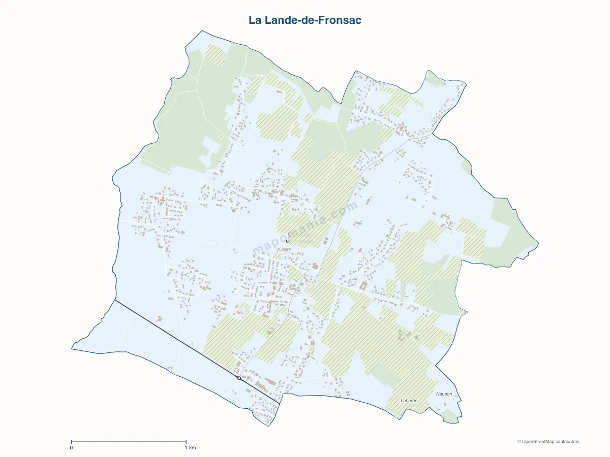 Carte de La Lande-de-Fronsac à personnaliser