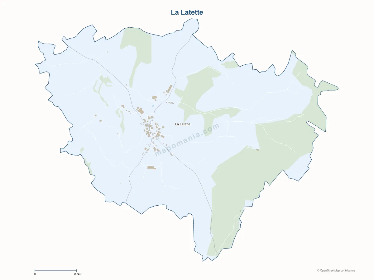 Carte de La Latette à personnaliser