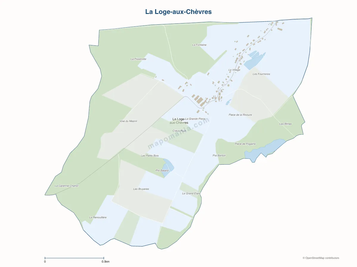 Carte de La Loge-aux-Chèvres à personnaliser