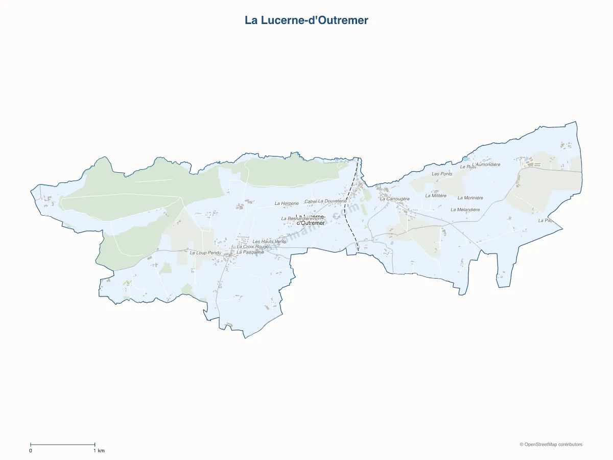 Carte de La Lucerne-d'Outremer à personnaliser