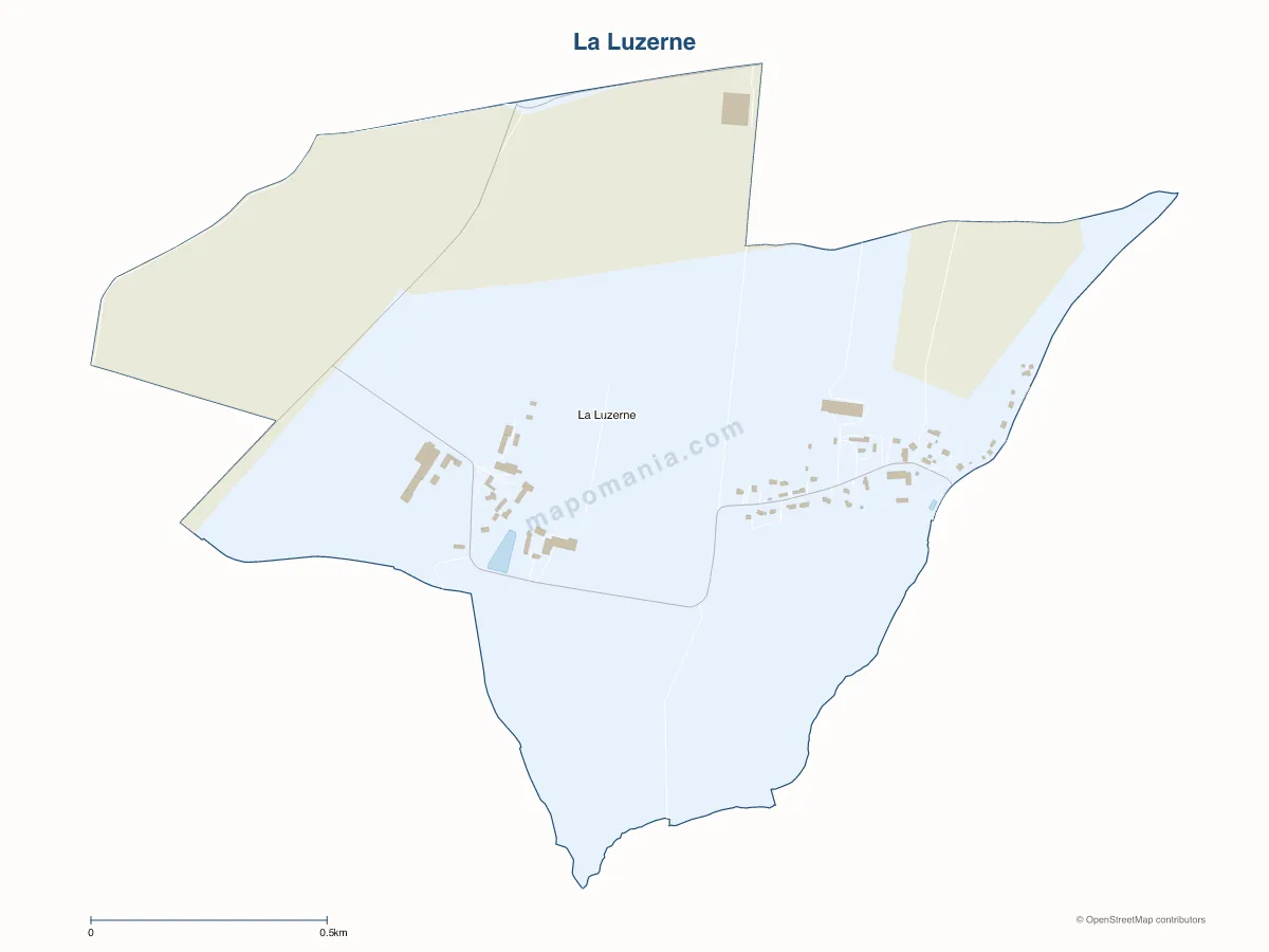 Carte de La Luzerne à personnaliser