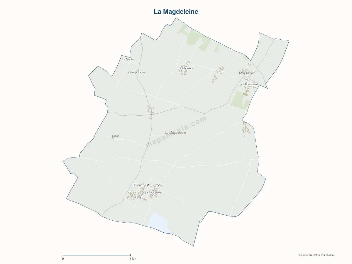Carte de La Magdeleine à personnaliser