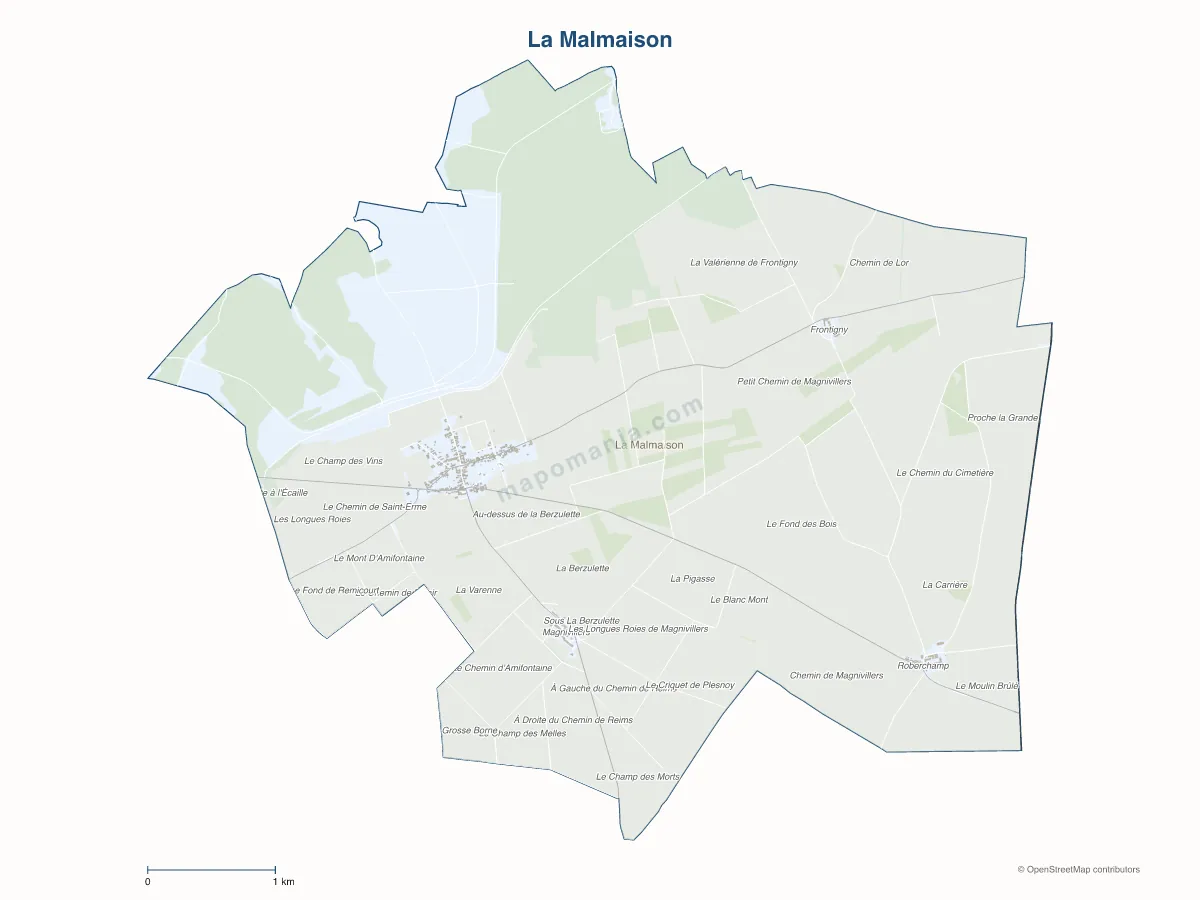 Carte de La Malmaison à personnaliser