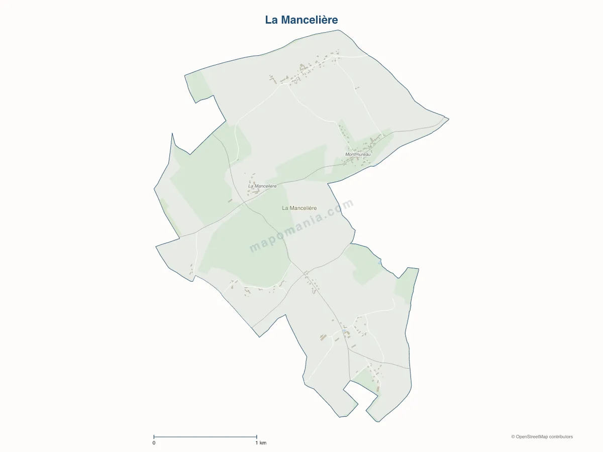 Carte de La Mancelière à personnaliser