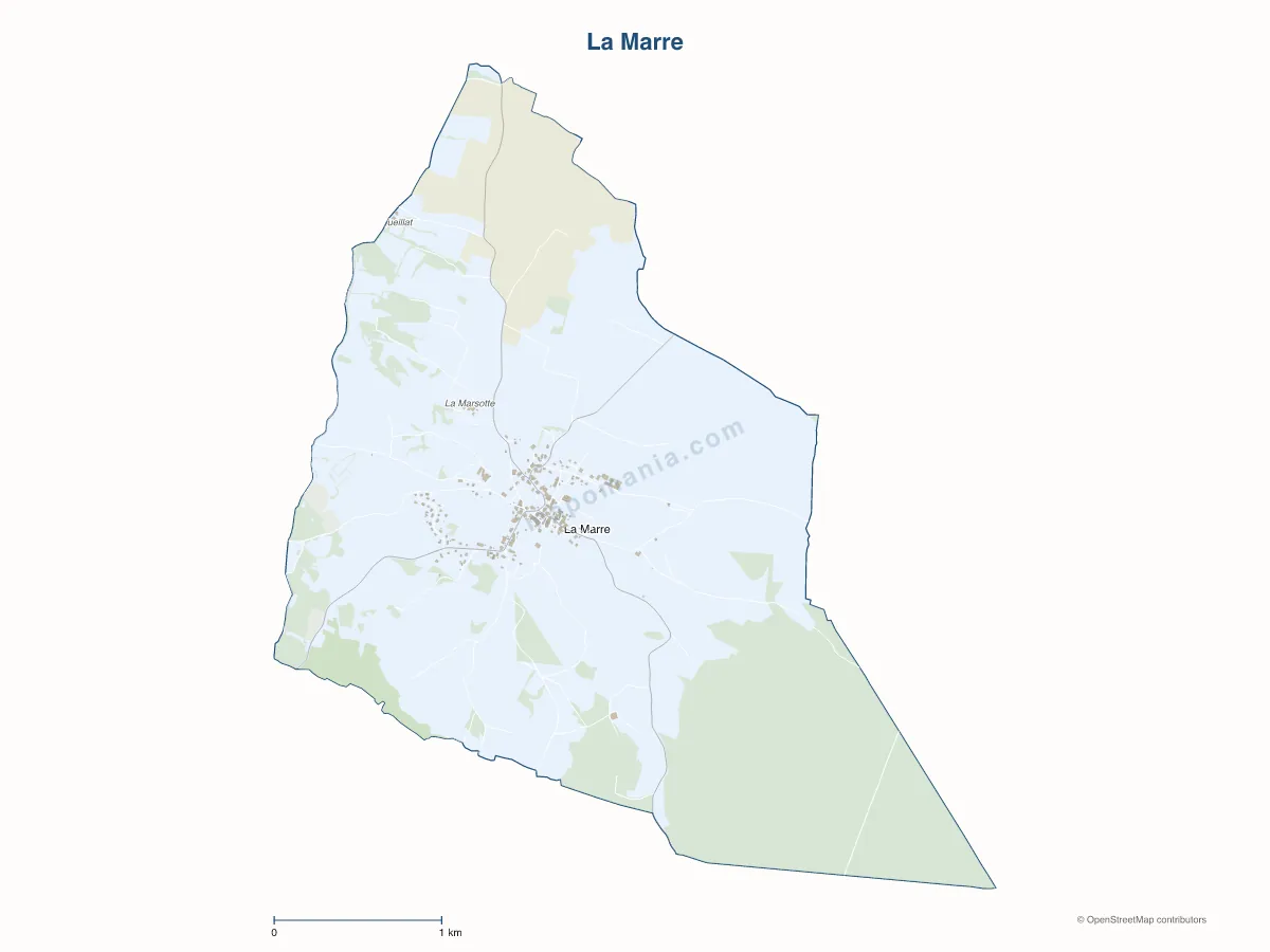 Carte de La Marre à personnaliser