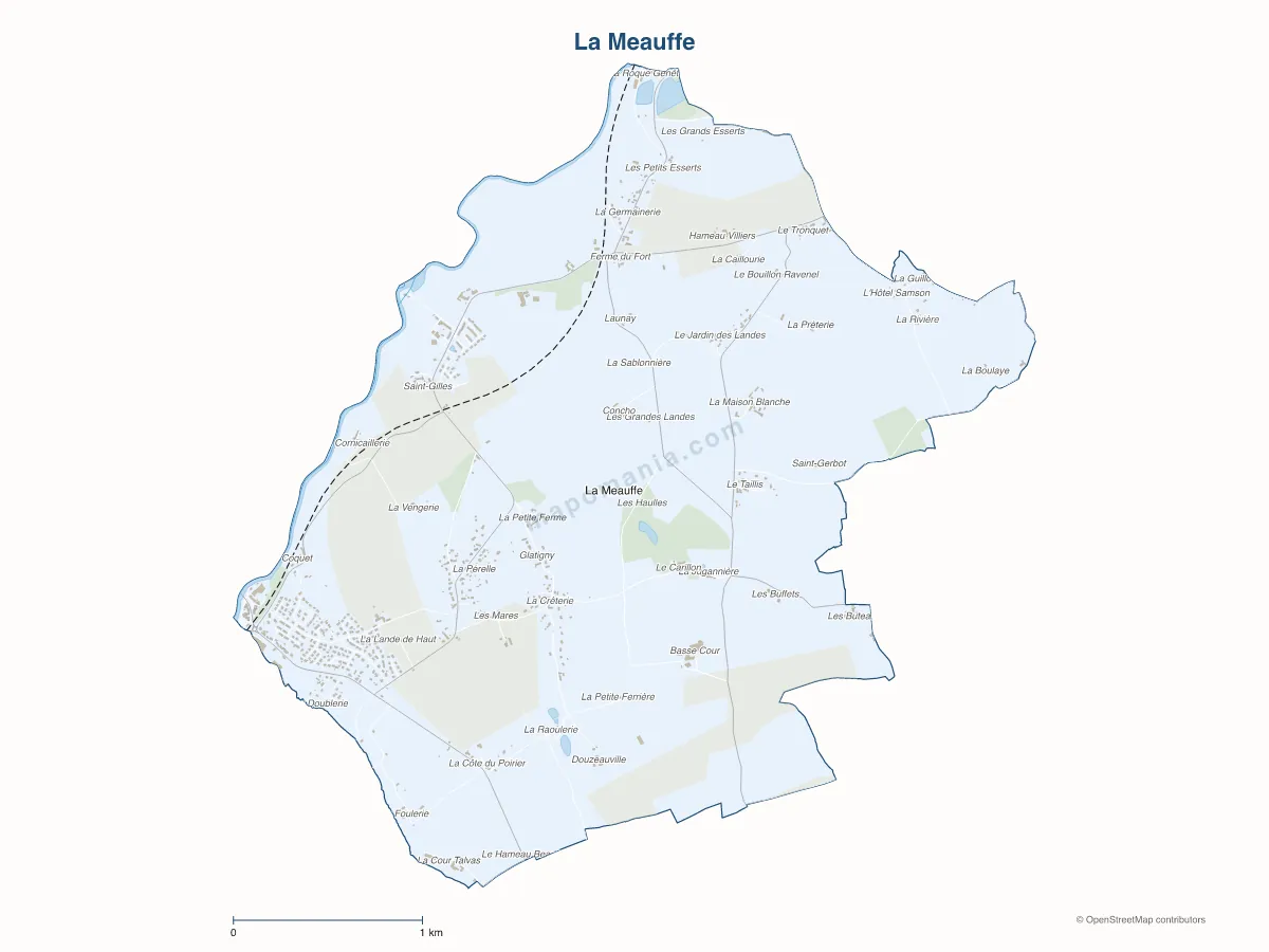Carte de La Meauffe à personnaliser