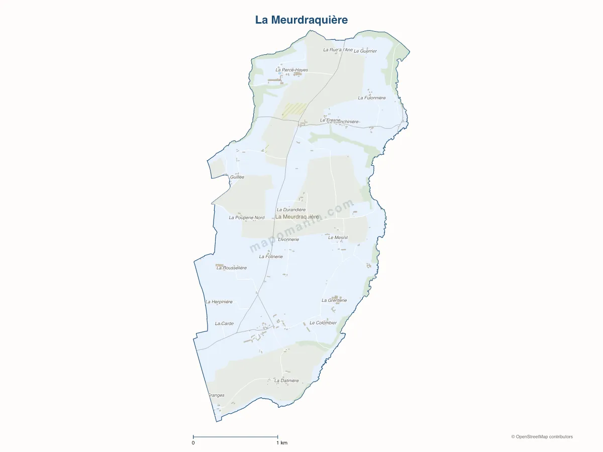 Carte de La Meurdraquière à personnaliser