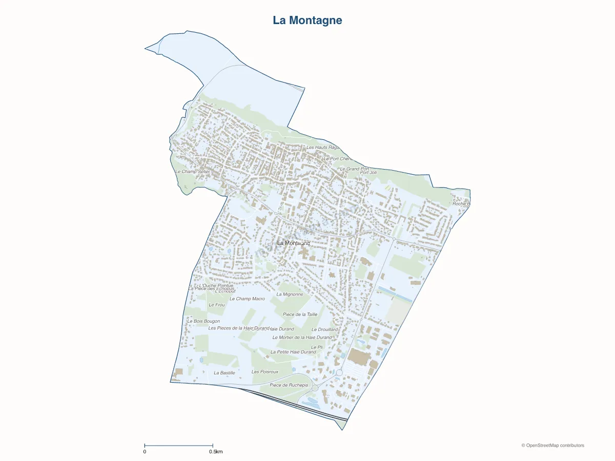 Carte de La Montagne à personnaliser