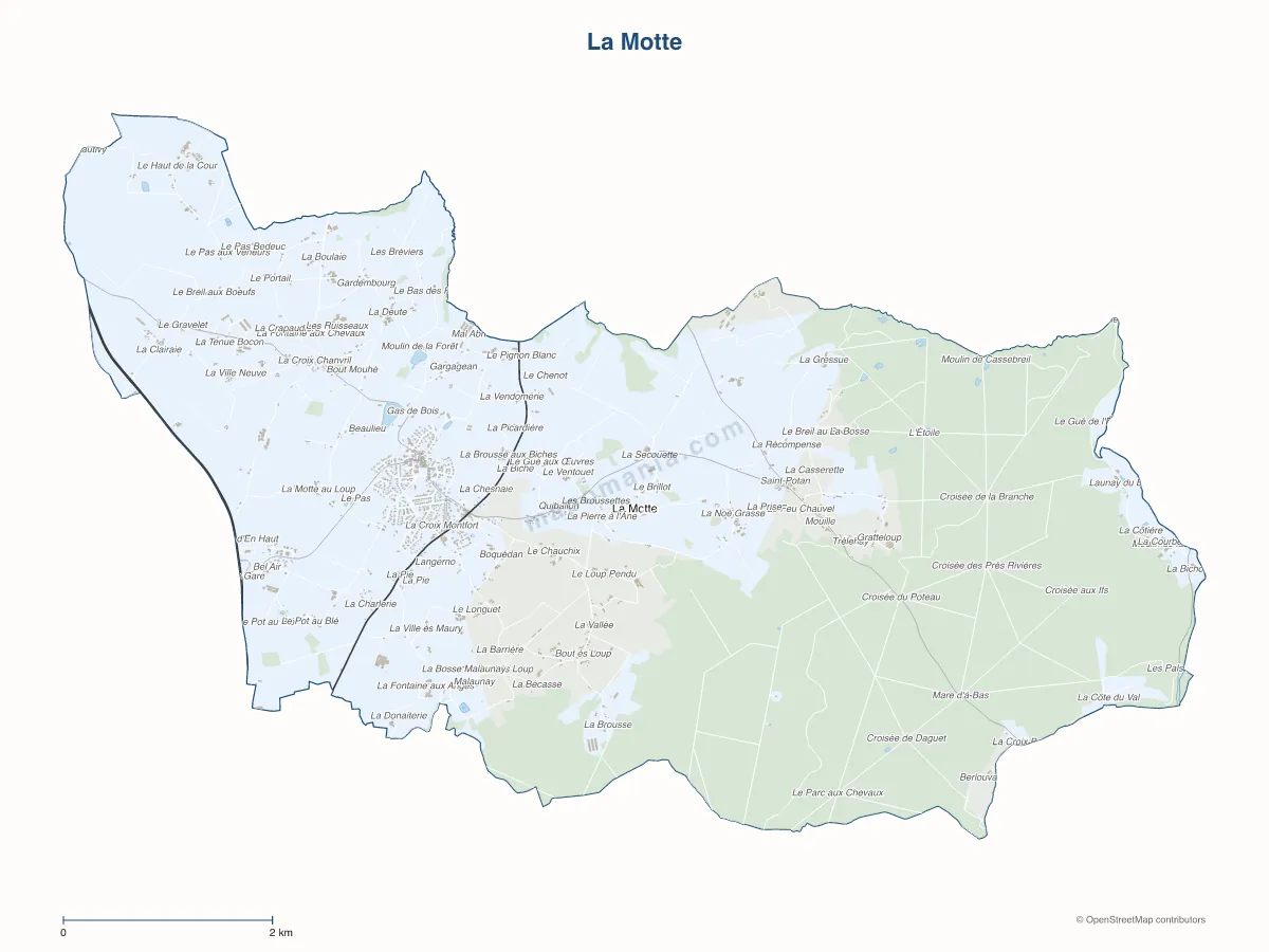 Carte de La Motte à personnaliser