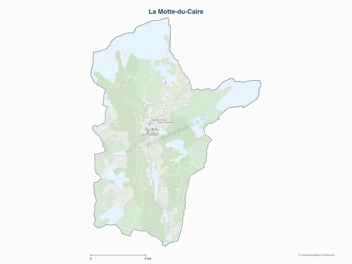 Carte de La Motte-du-Caire à personnaliser