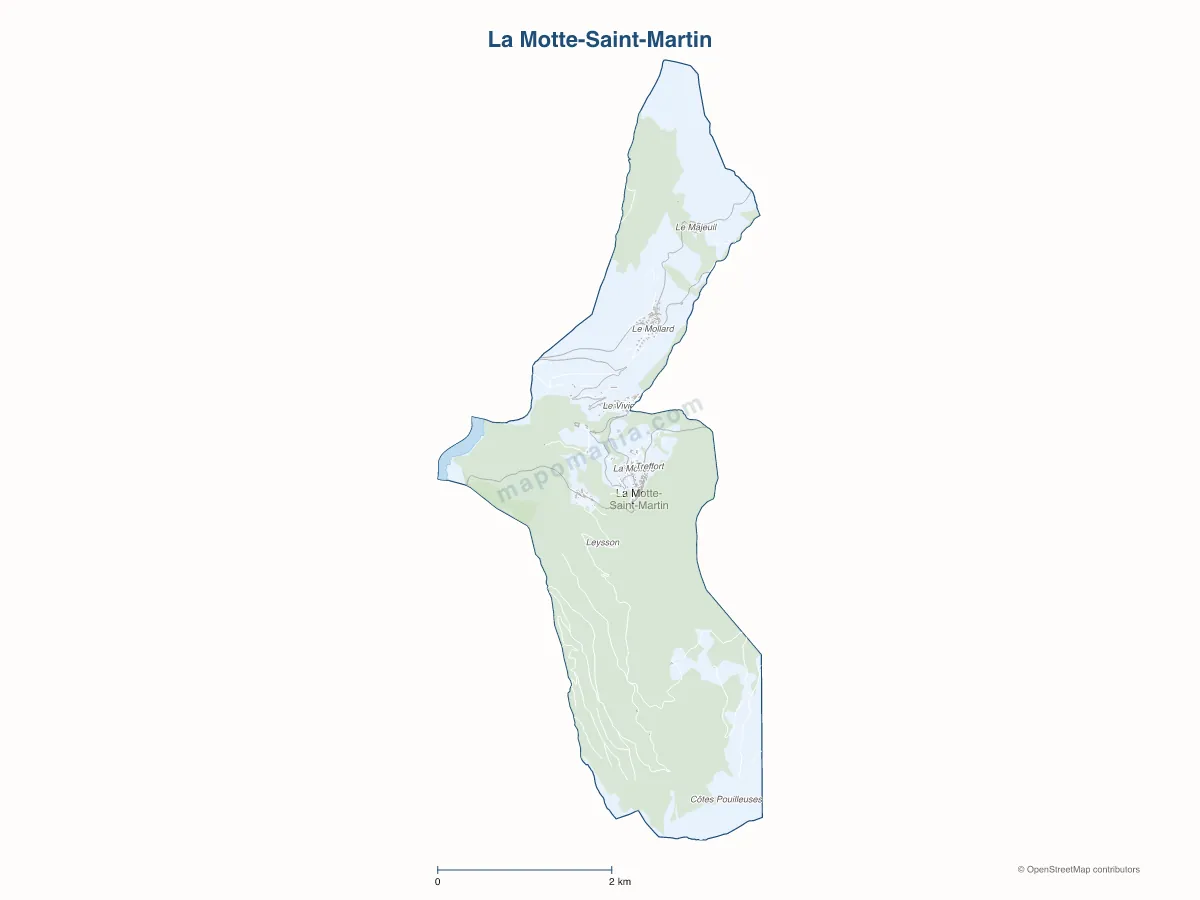 Carte de La Motte-Saint-Martin à personnaliser