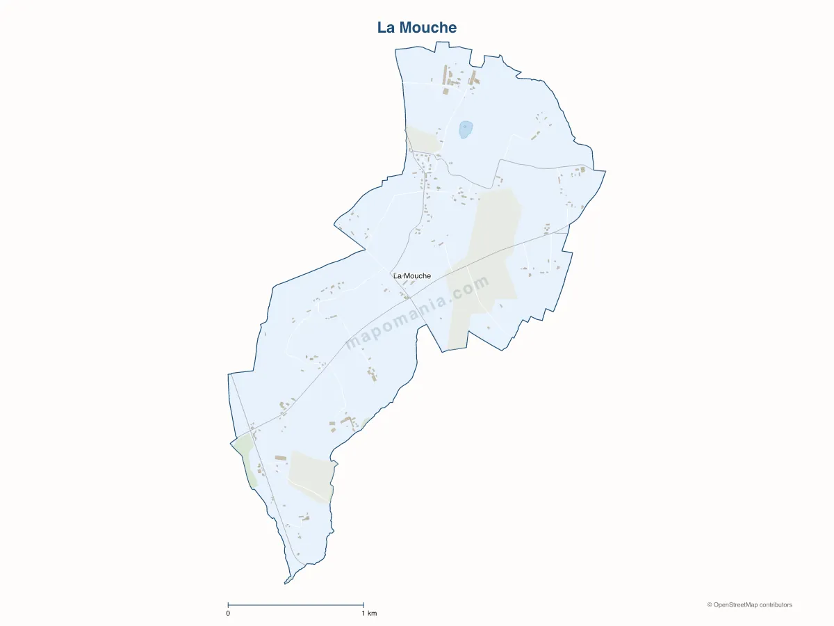 Carte de La Mouche à personnaliser