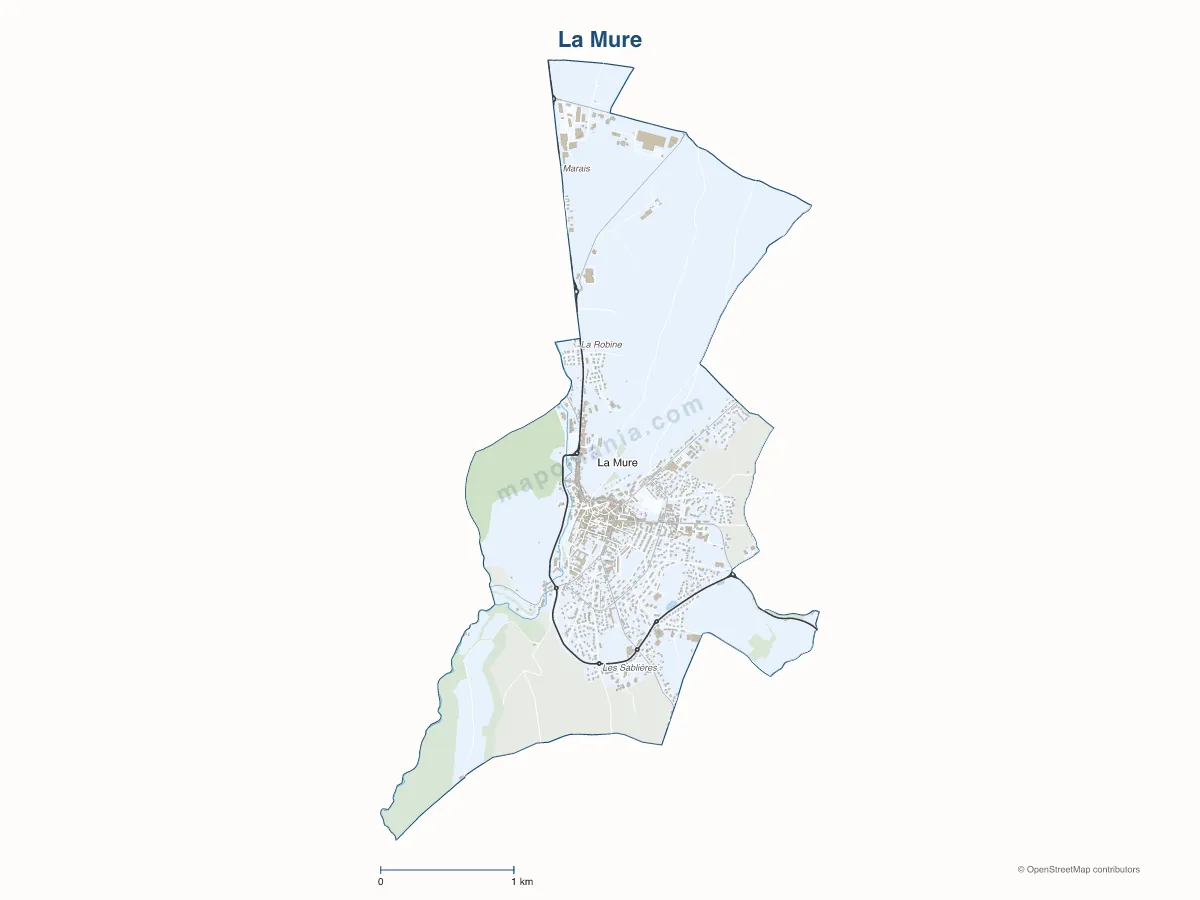 Carte de La Mure à personnaliser