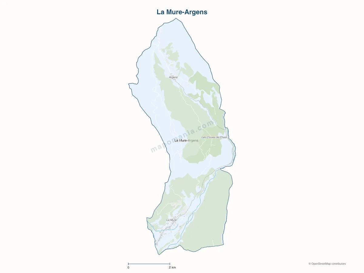Carte de La Mure-Argens à personnaliser