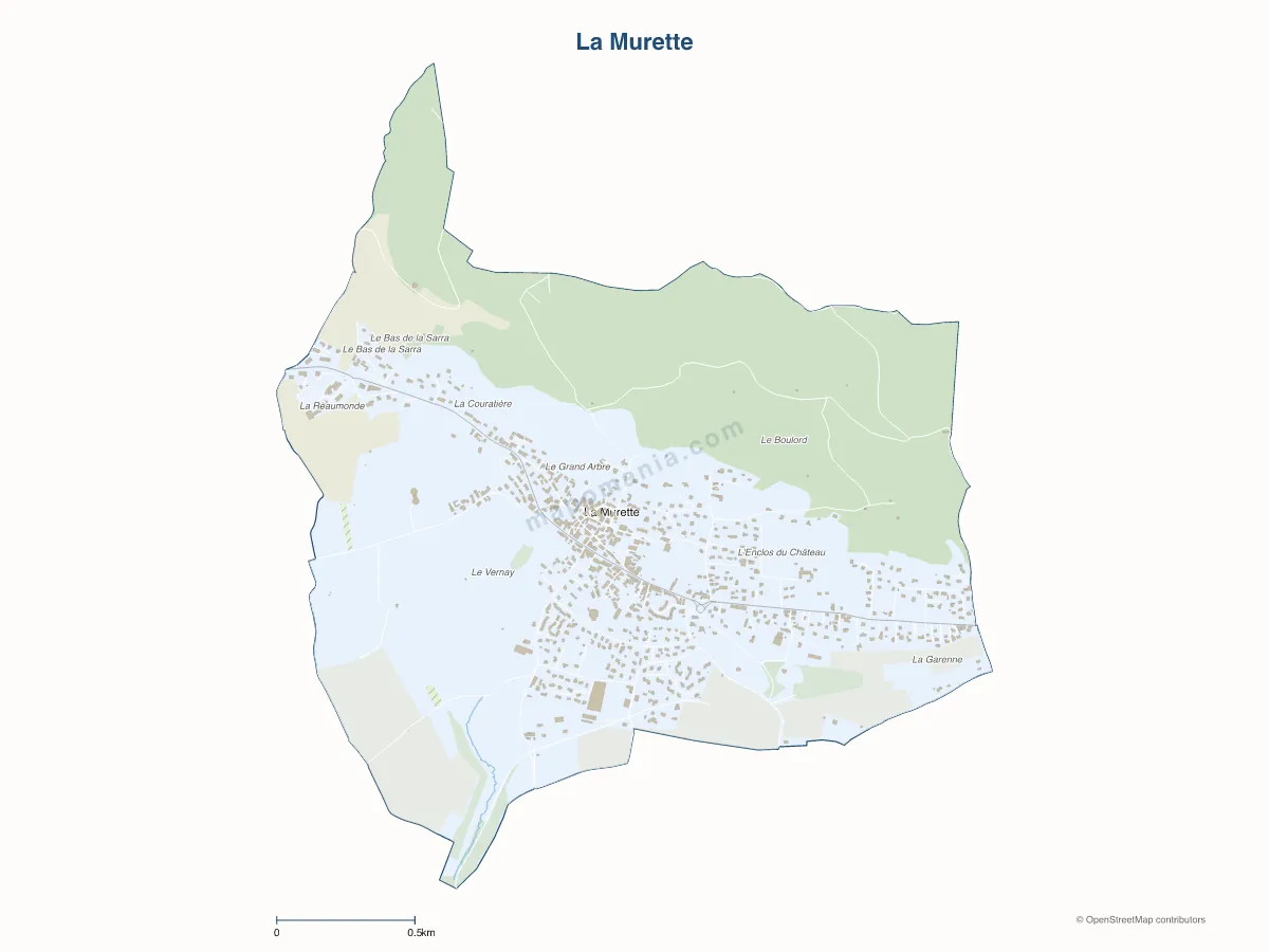Carte de La Murette à personnaliser