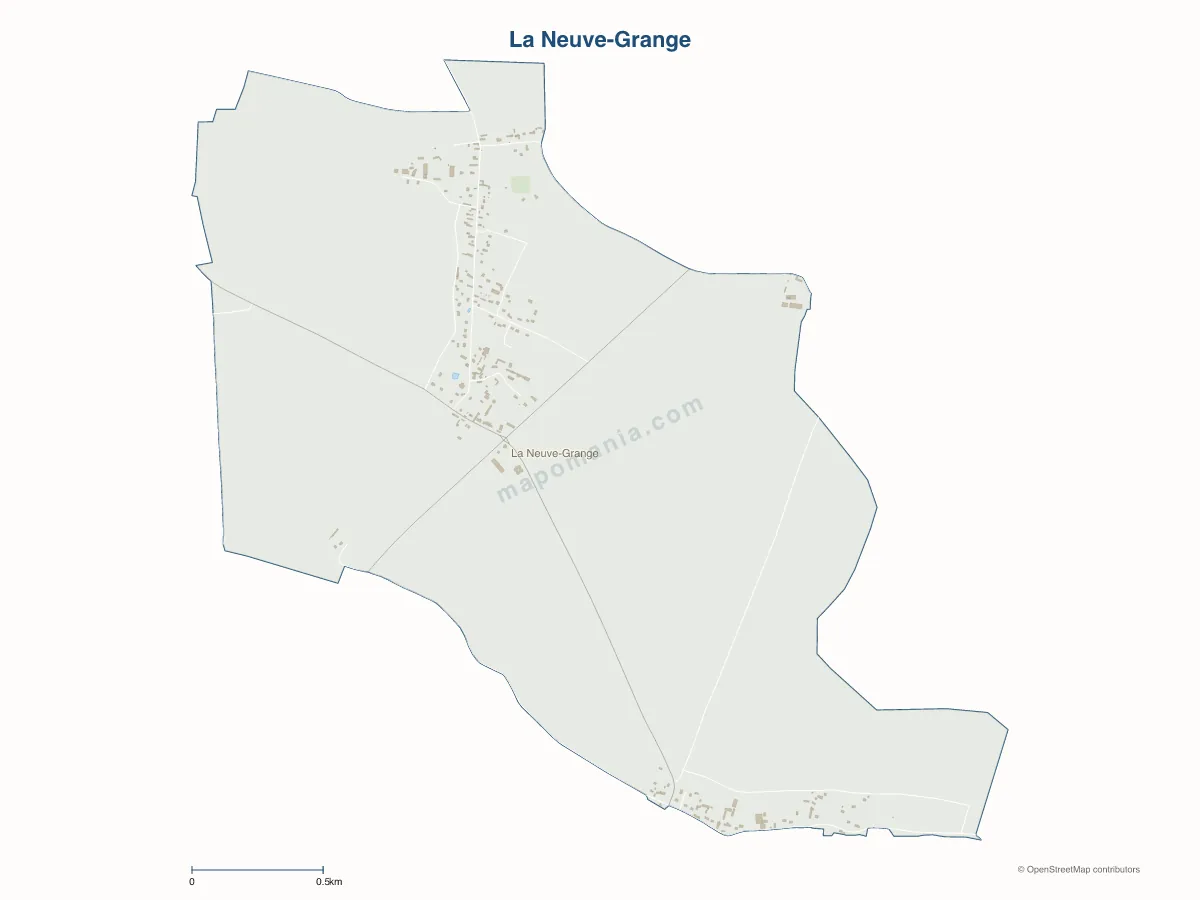 Carte de La Neuve-Grange à personnaliser