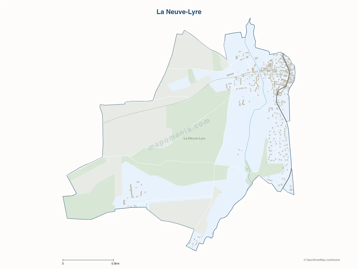 Carte de La Neuve-Lyre à personnaliser
