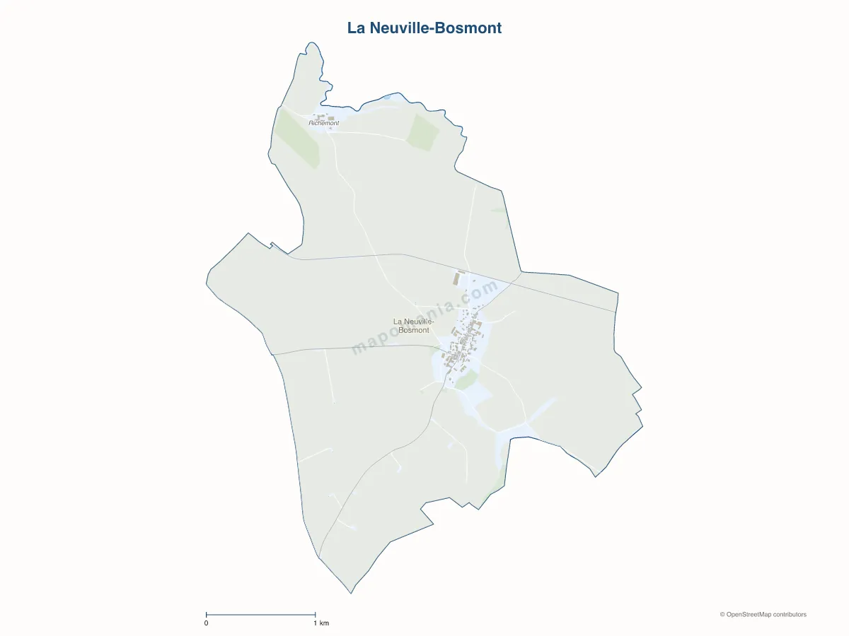 Carte de La Neuville-Bosmont à personnaliser