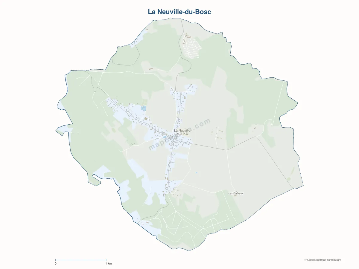 Carte de La Neuville-du-Bosc à personnaliser