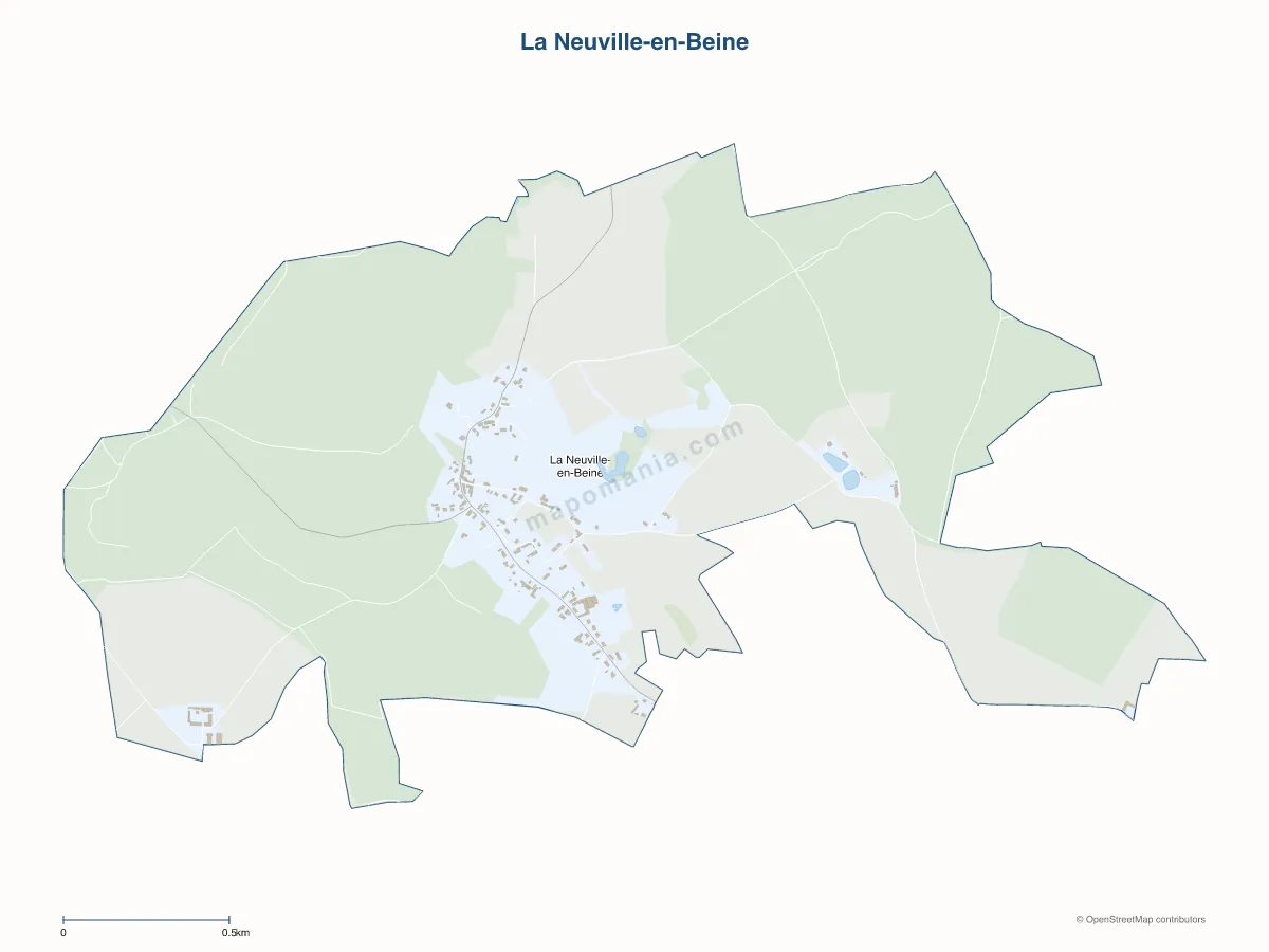 Carte de La Neuville-en-Beine à personnaliser