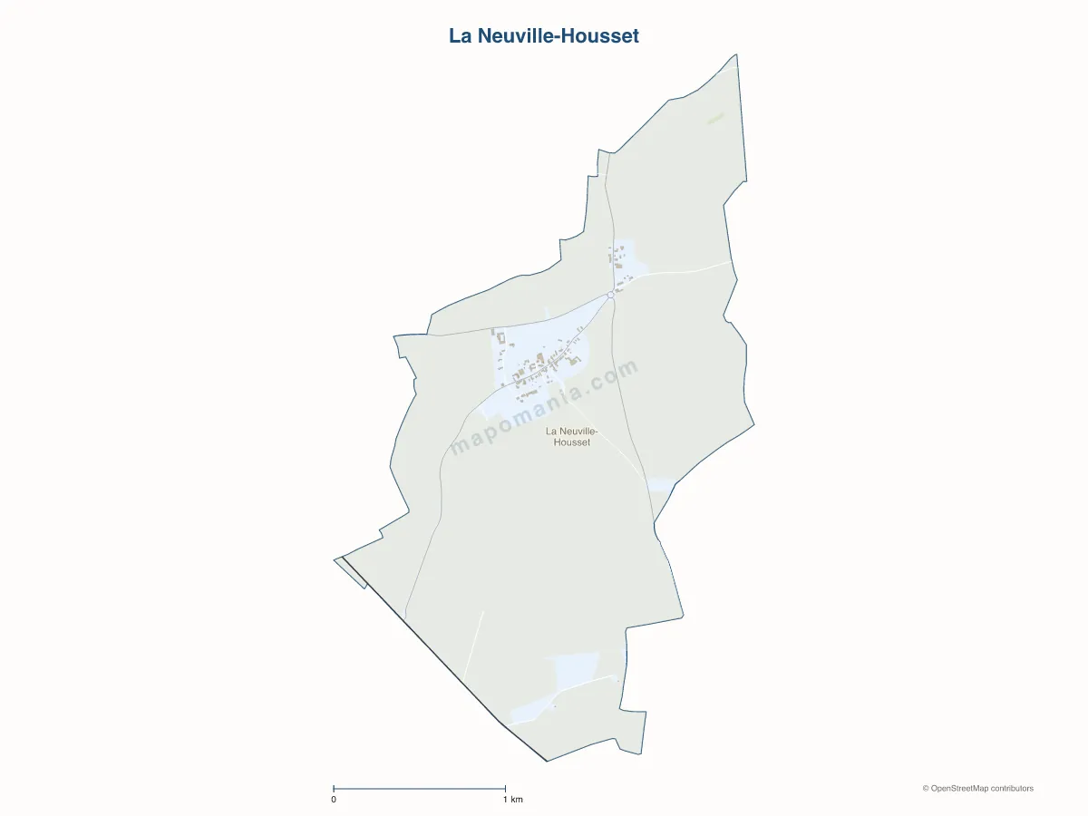 Carte de La Neuville-Housset à personnaliser