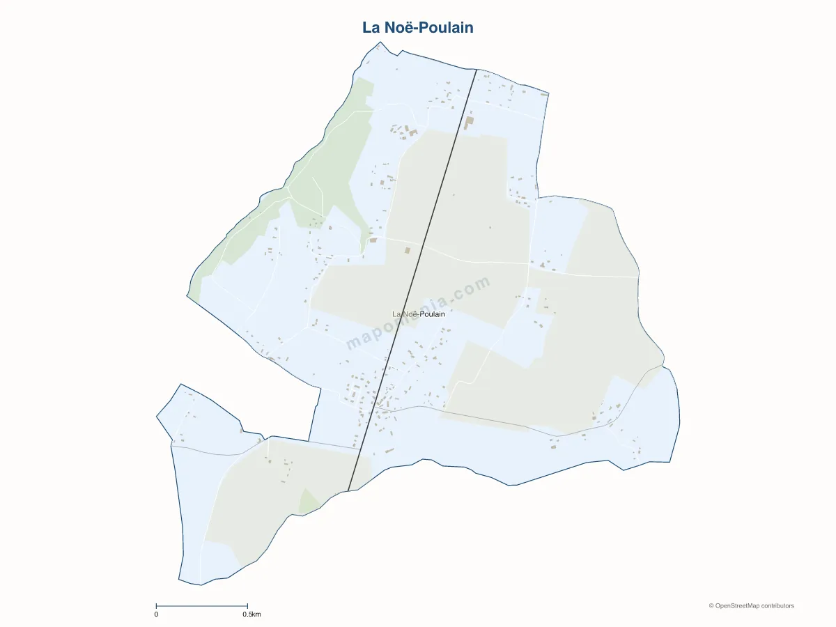 Carte de La Noë-Poulain à personnaliser