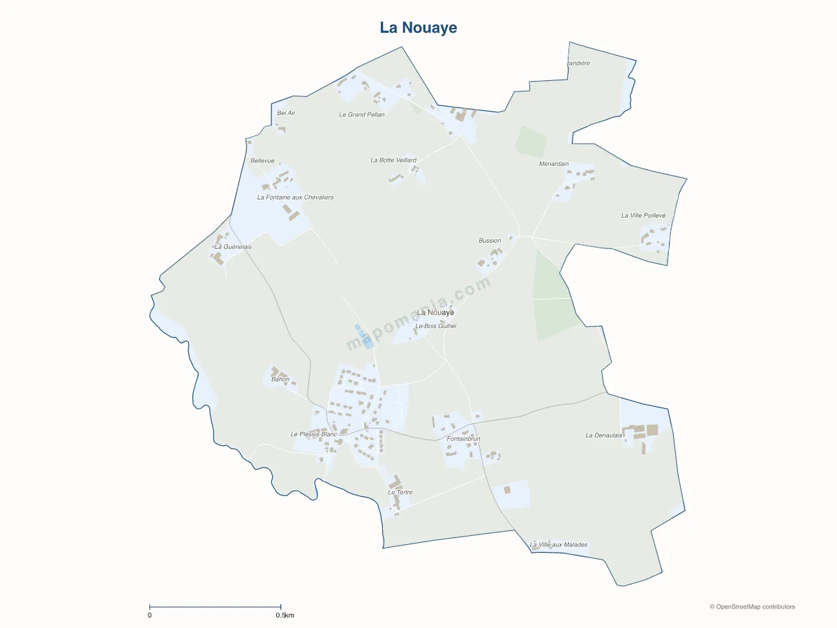 Carte de La Nouaye à personnaliser