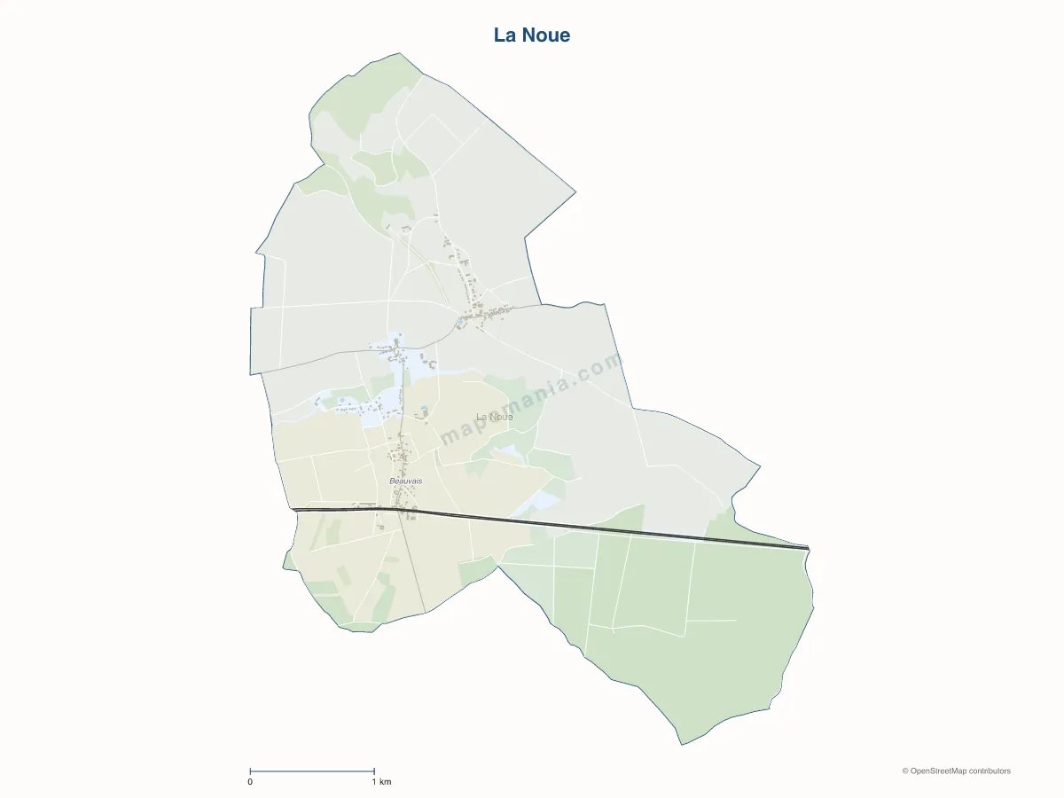 Carte de La Noue à personnaliser