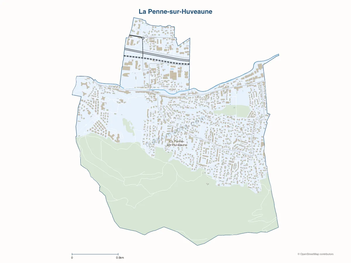 Carte de La Penne-sur-Huveaune à personnaliser