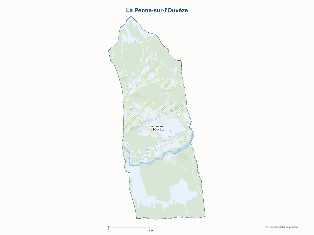 Carte de La Penne-sur-l'Ouvèze à personnaliser